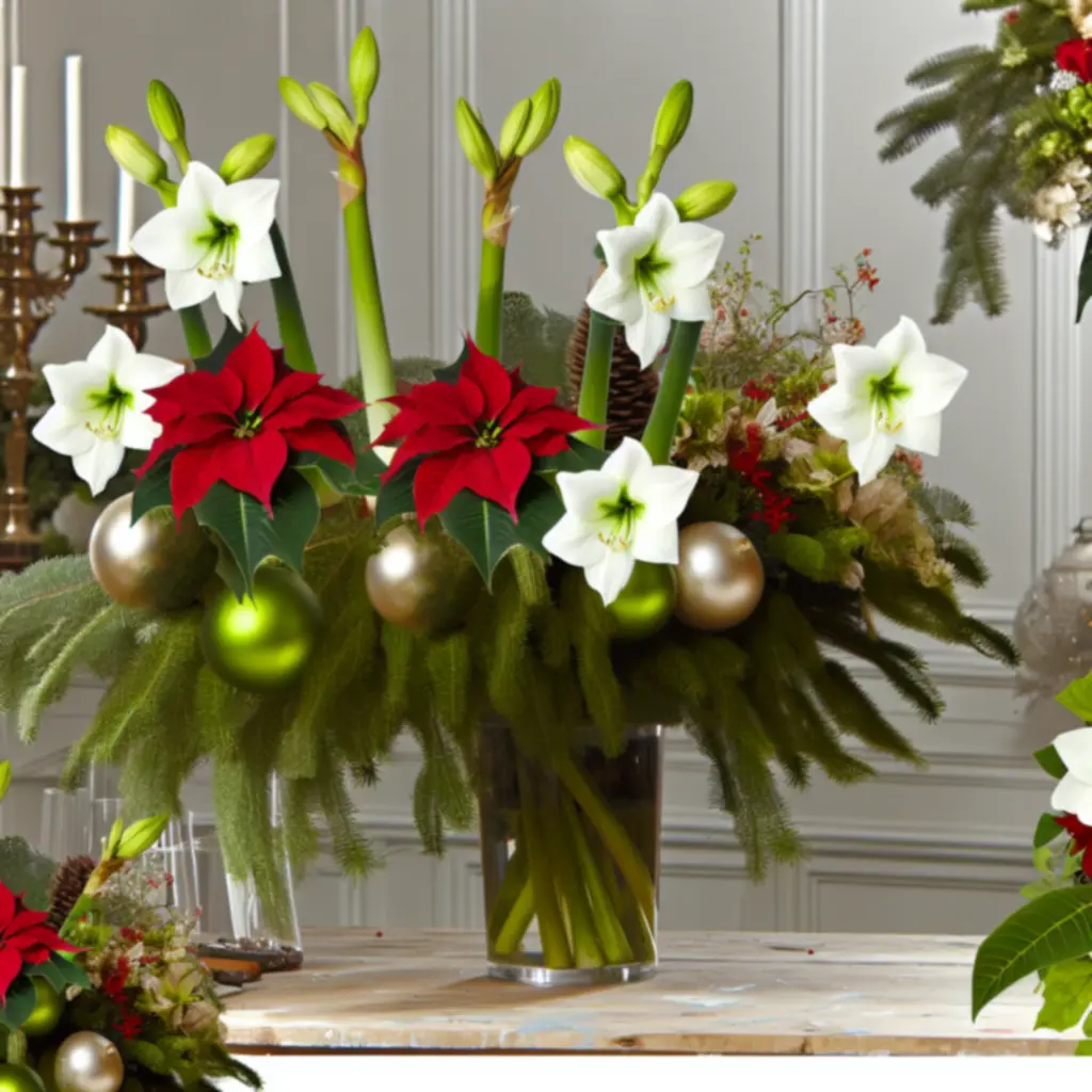 Seizoensgebonden bloemstukken voor feestdagen.