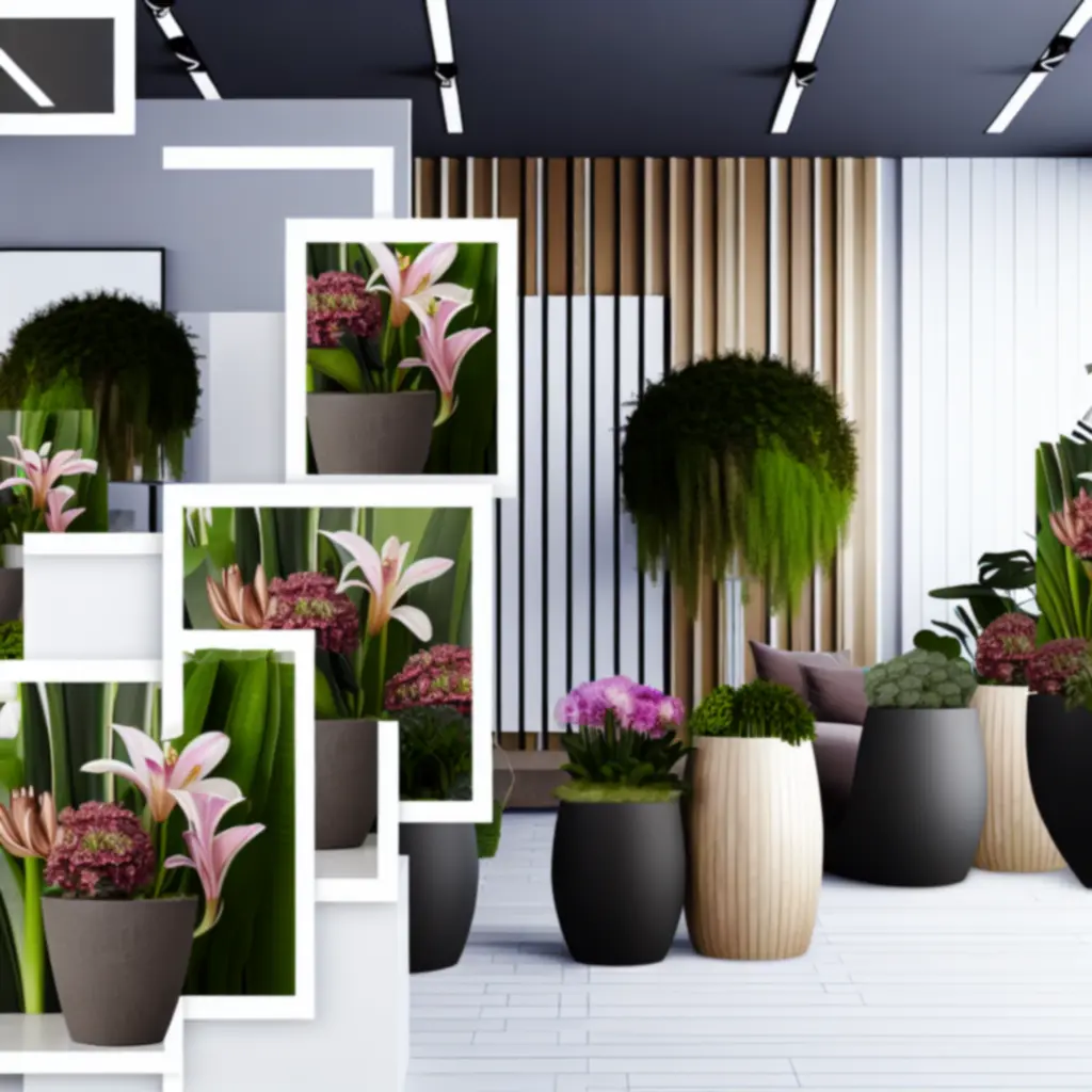 Modern plantarrangement in een stijlvolle woonkamer